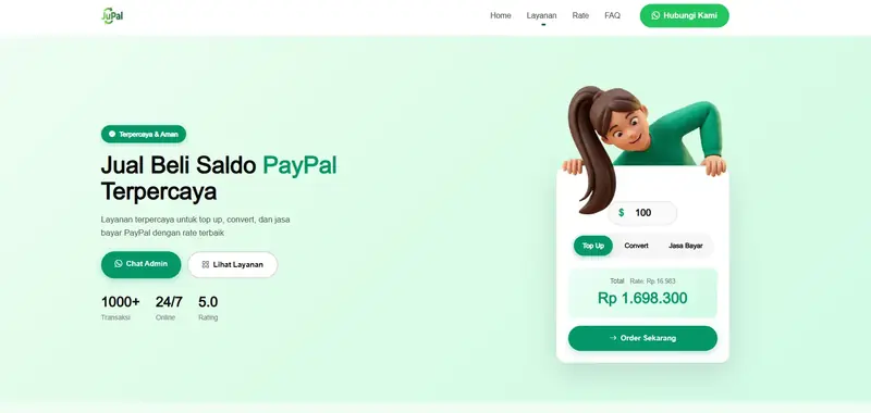 JuPal - Platform Jual Beli Saldo PayPal Terpercaya