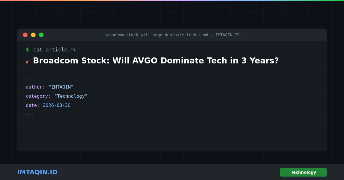 Broadcom Stock: Will AVGO Dominate Tech in 3 Years?
