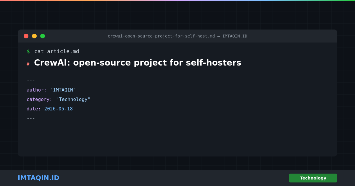 CrewAI: open-source project for self-hosters