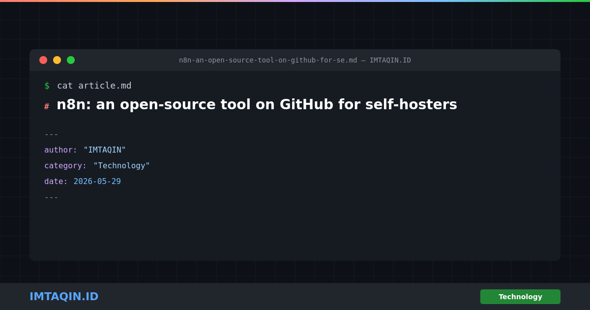 n8n: an open-source tool on GitHub for self-hosters