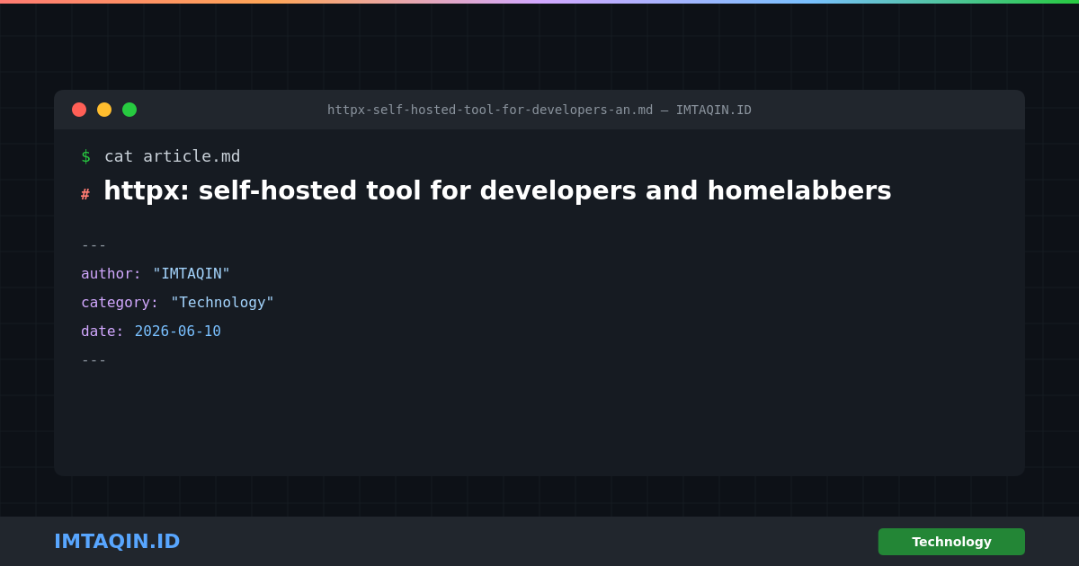 httpx: self-hosted tool for developers and homelabbers