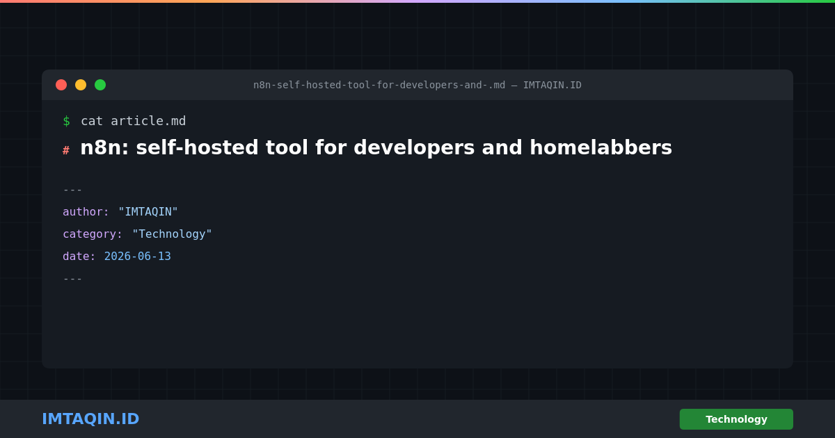 n8n: self-hosted tool for developers and homelabbers