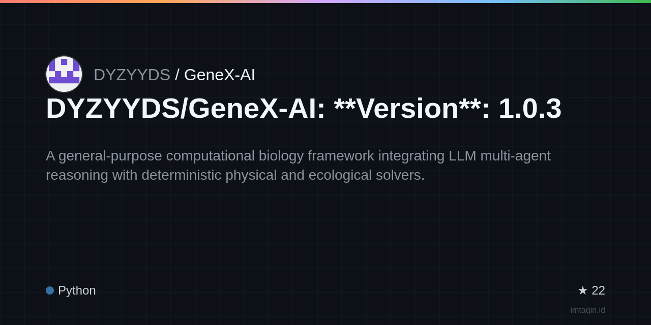 DYZYYDS/GeneX-AI: **Version**: 1.0.3
