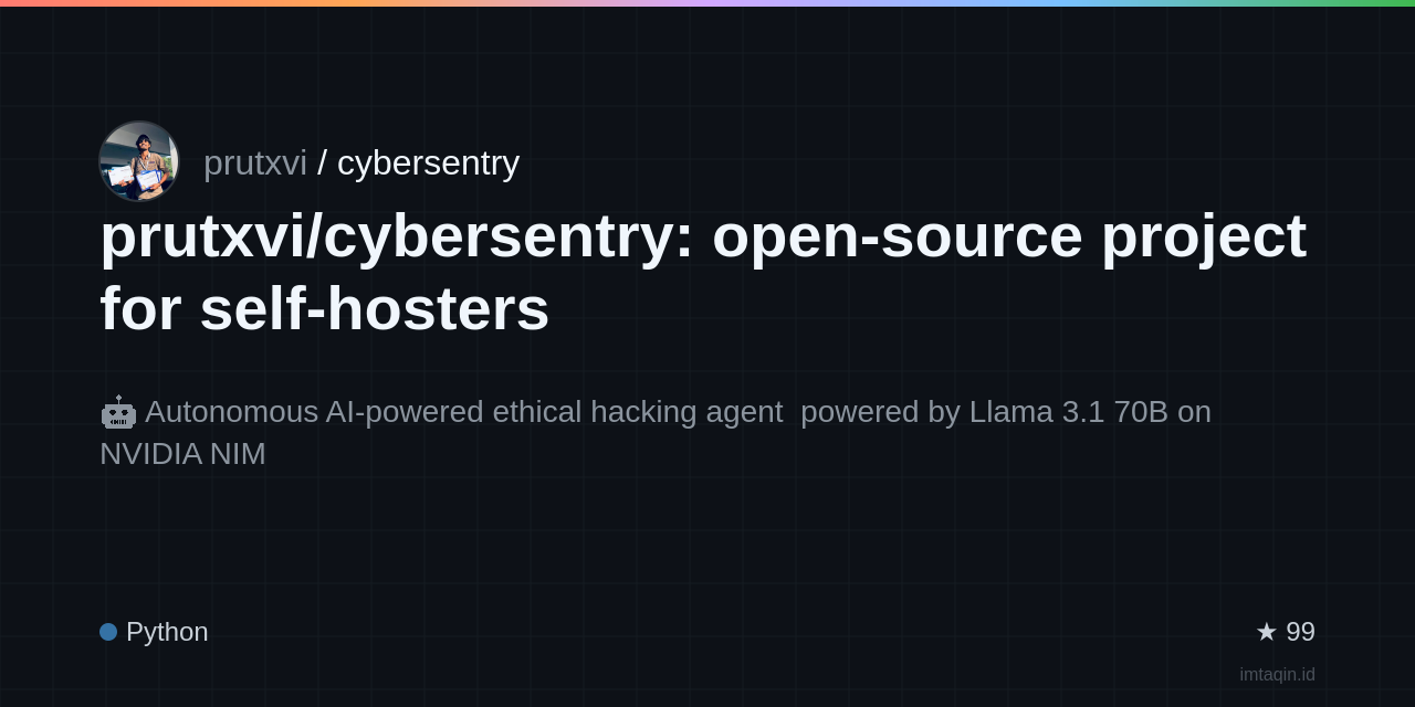 prutxvi/cybersentry: open-source project for self-hosters