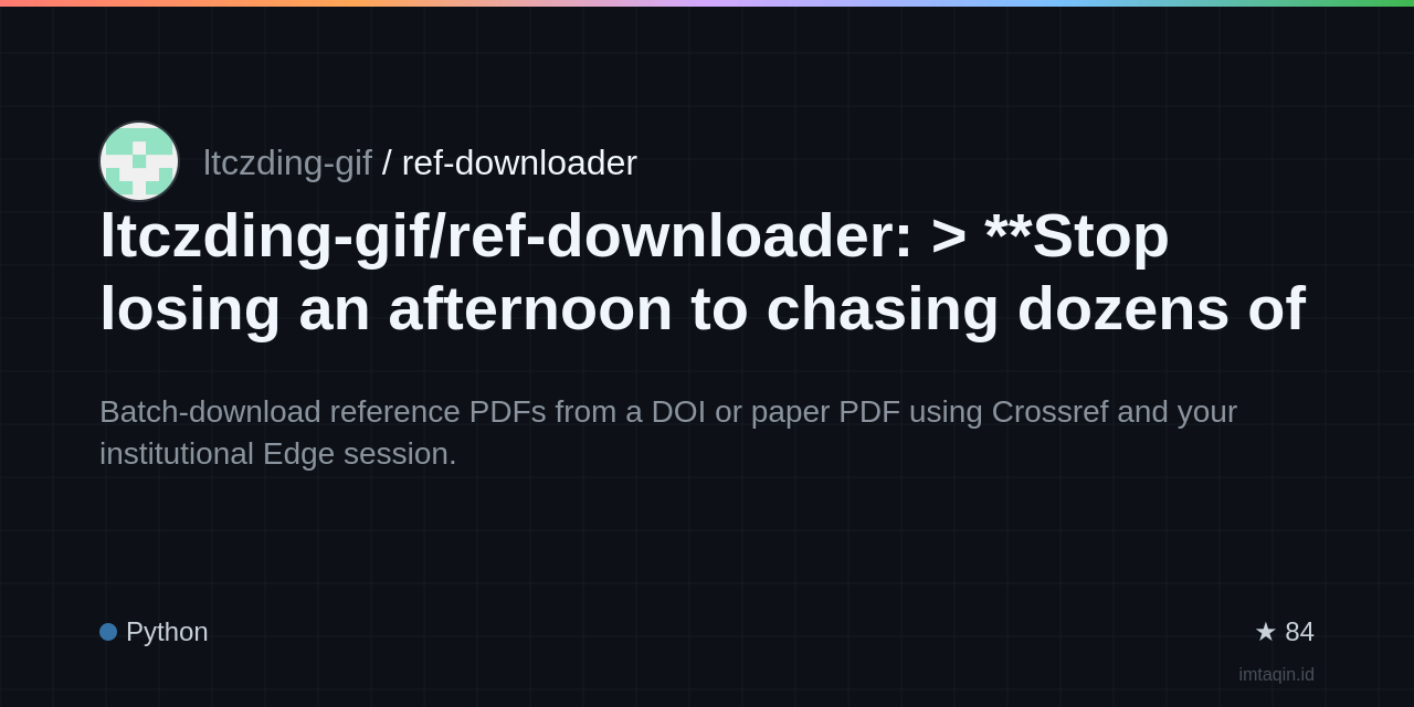 ltczding-gif/ref-downloader: > **Stop losing an afternoon to chasing dozens of reference PDFs b