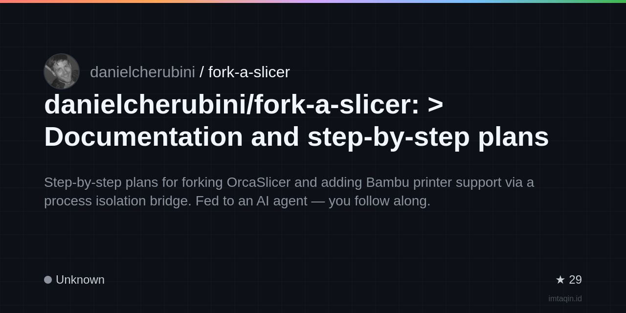 danielcherubini/fork-a-slicer: > Documentation and step-by-step plans that walk you through for