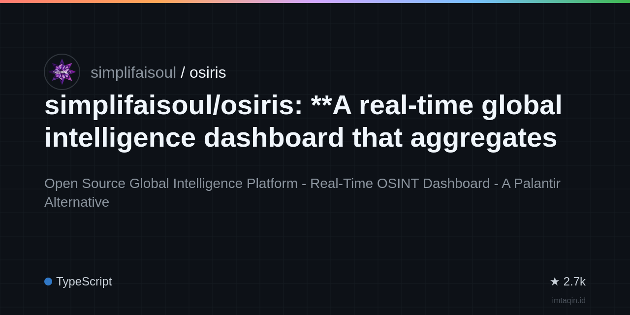 simplifaisoul/osiris: **A real-time global intelligence dashboard that aggregates live flight t