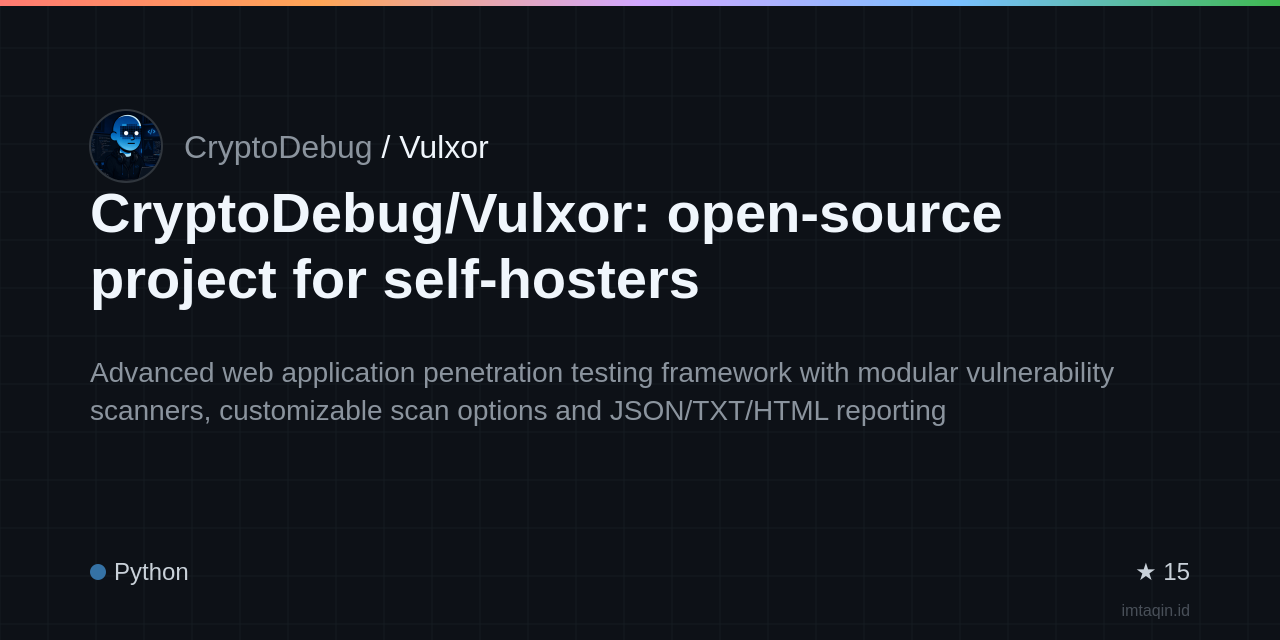 CryptoDebug/Vulxor: open-source project for self-hosters
