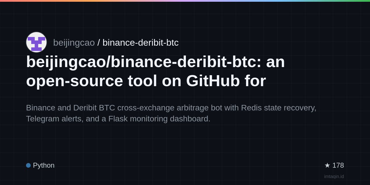 beijingcao/binance-deribit-btc: an open-source tool on GitHub for self-hosters