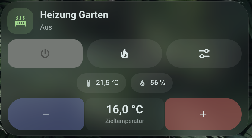 Climate Card (heating thermostat)
