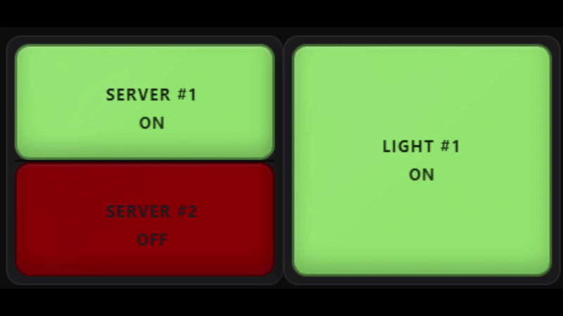 Annunciator Grid Card paired and standalone lamp example