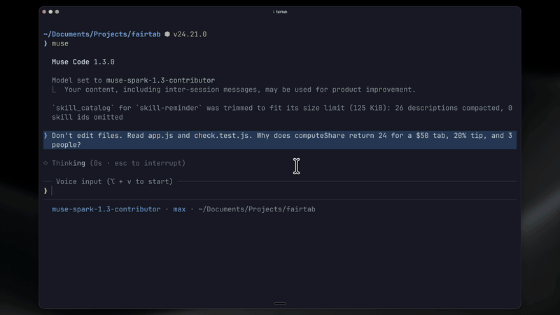 Helicon walkthrough: open a CLI thread, send a fix, then usage