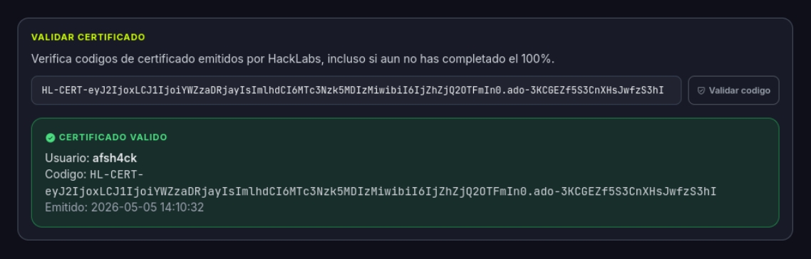 hacklabs-validation