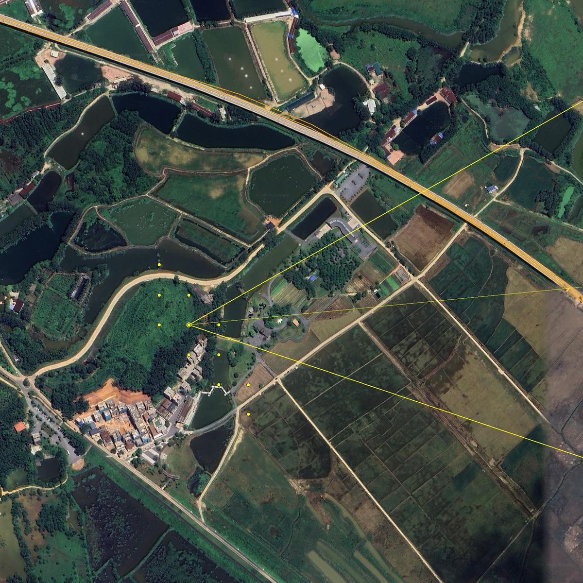 Bearings to 17 piers intersecting the railway line