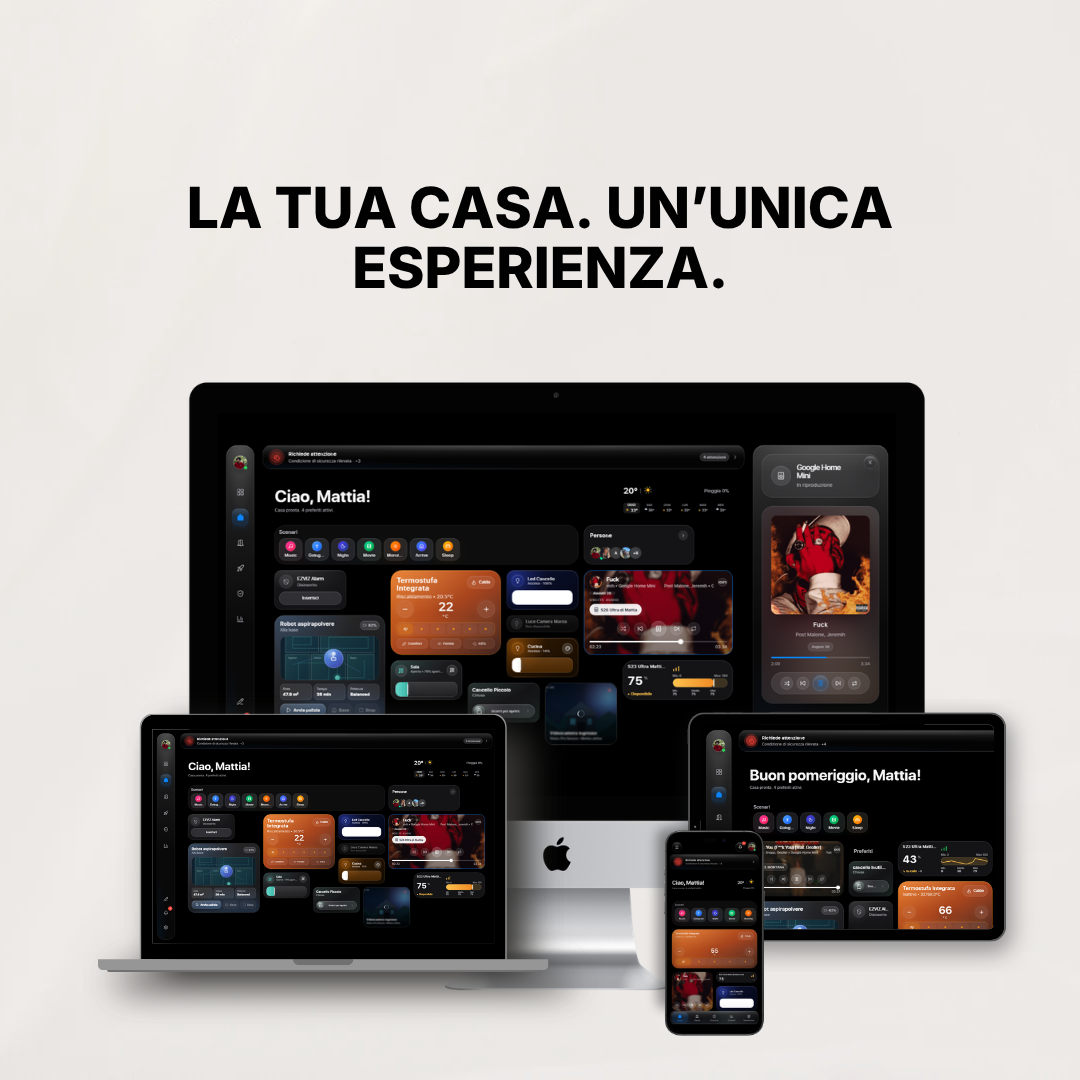 Domus UI on desktop, tablet, and mobile
