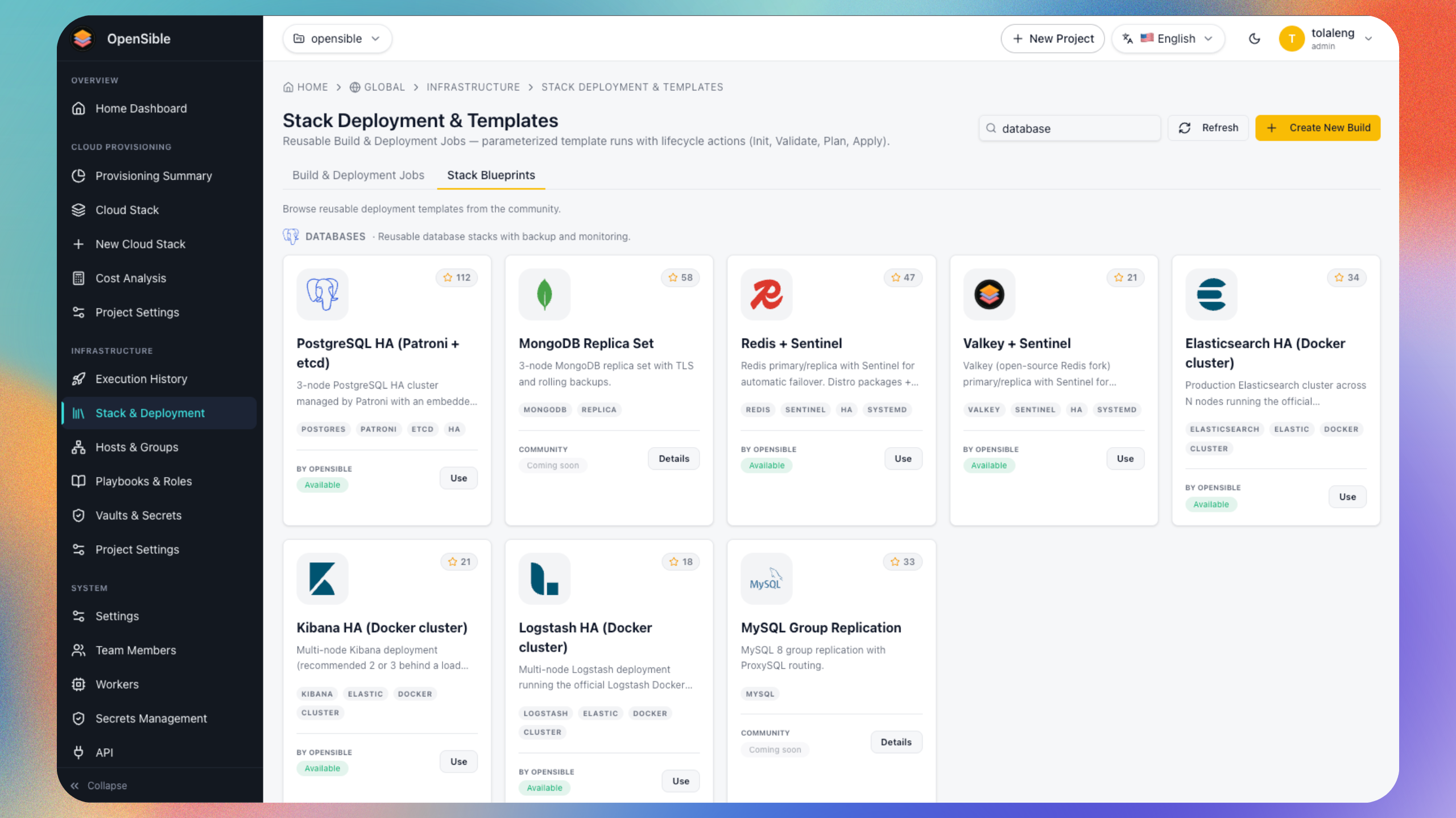 OpenSible Stack Deployment