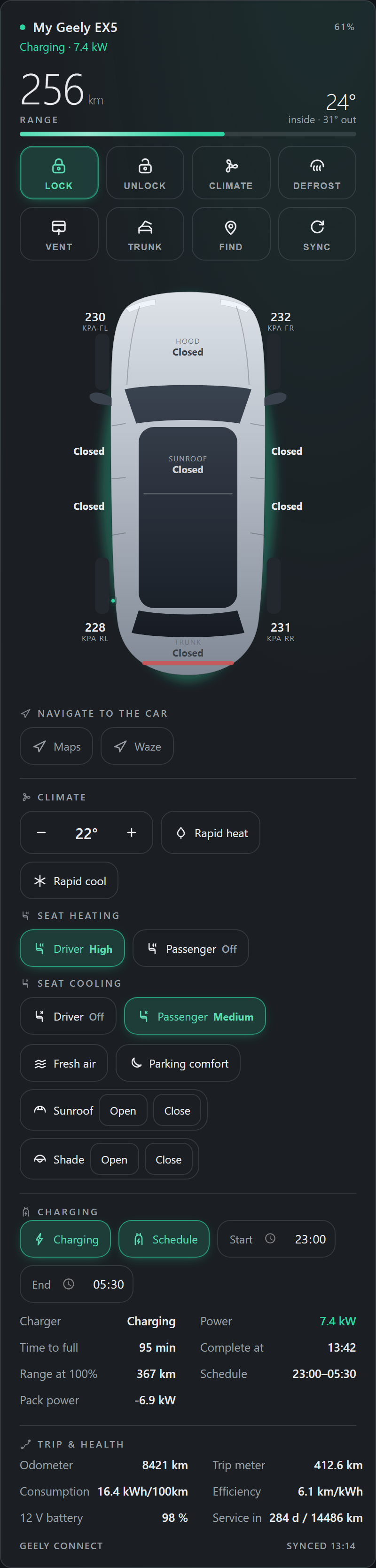 Geely Card top view