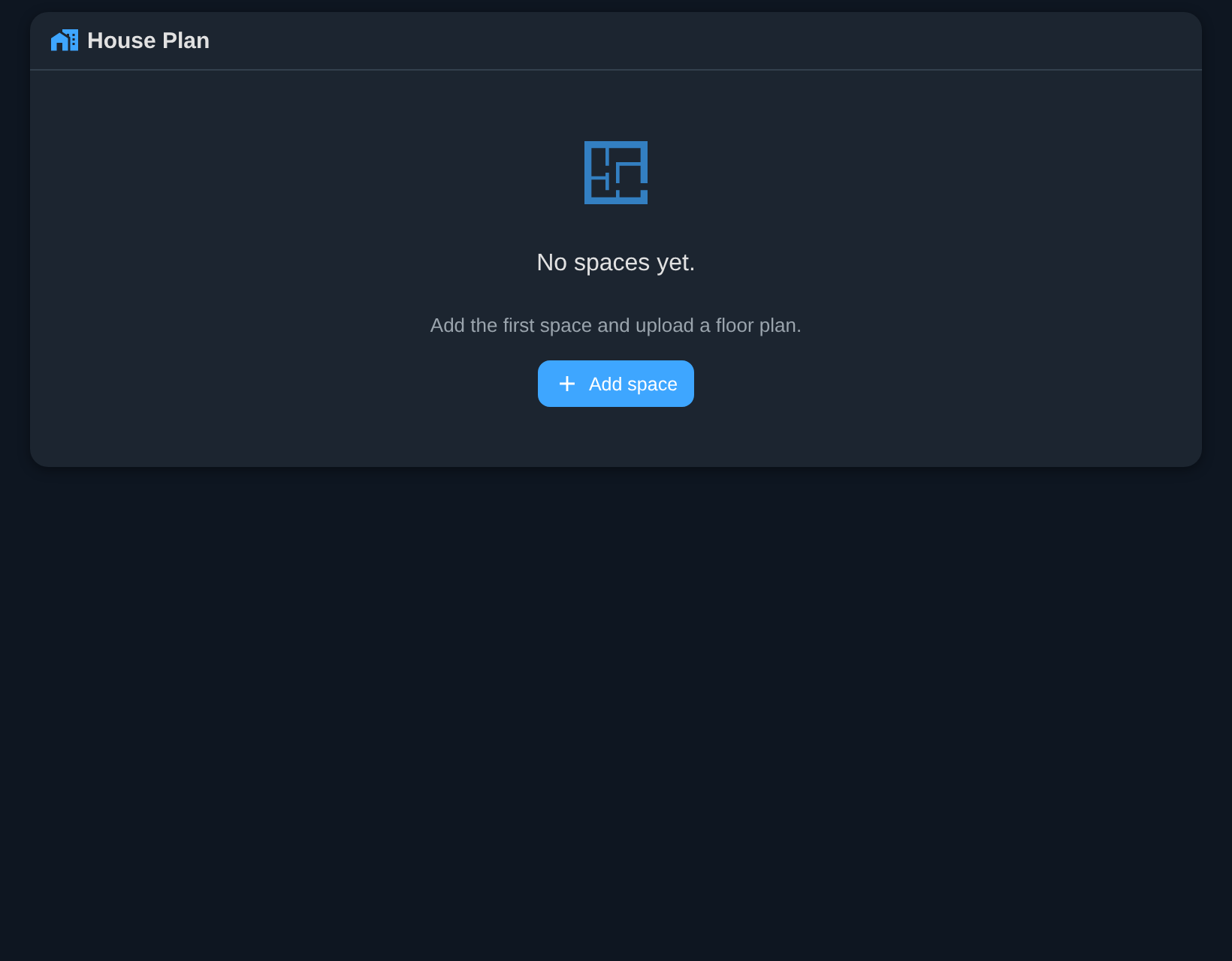 Empty plan โ prompt to add a space