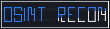 OSINT RECON