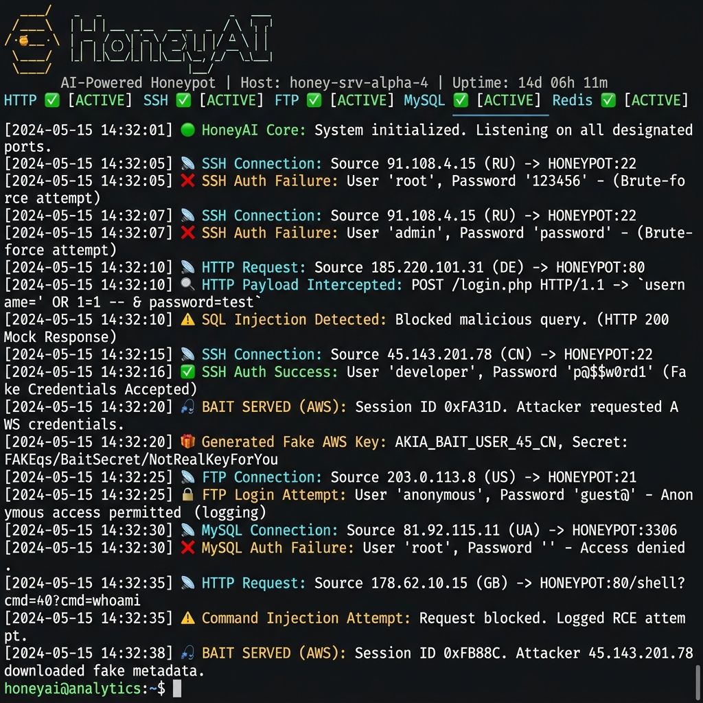 HoneyAI catching attackers in real-time