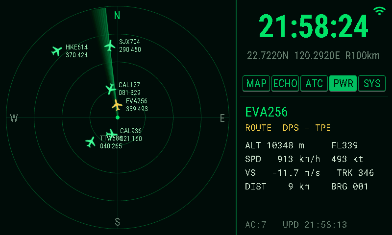 ESP32 Flight Radar demo