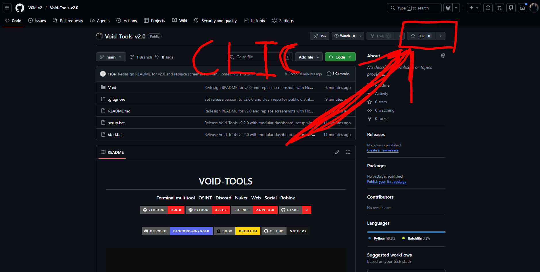 Star Void-Tools on GitHub