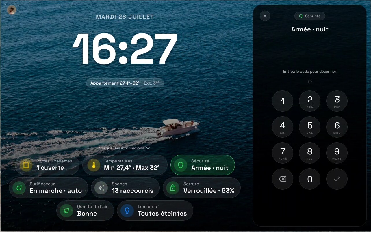 Alarm keypad panel