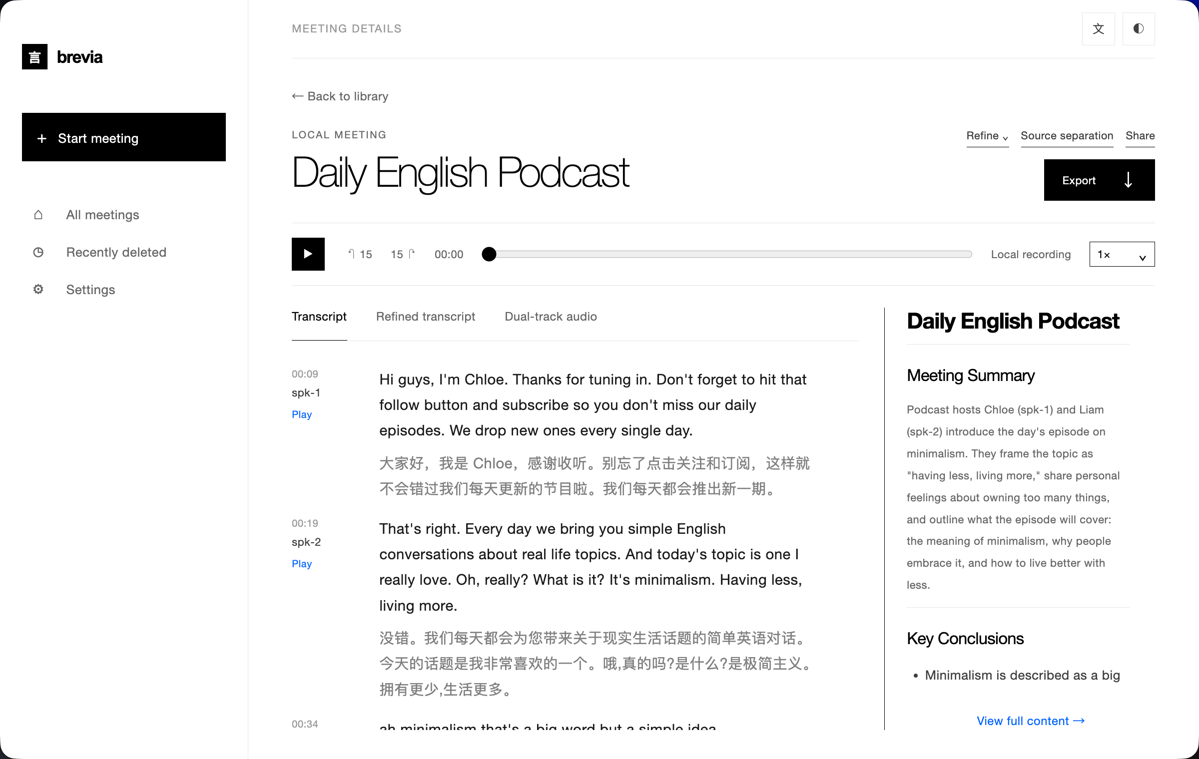 Multilingual support and AI notes