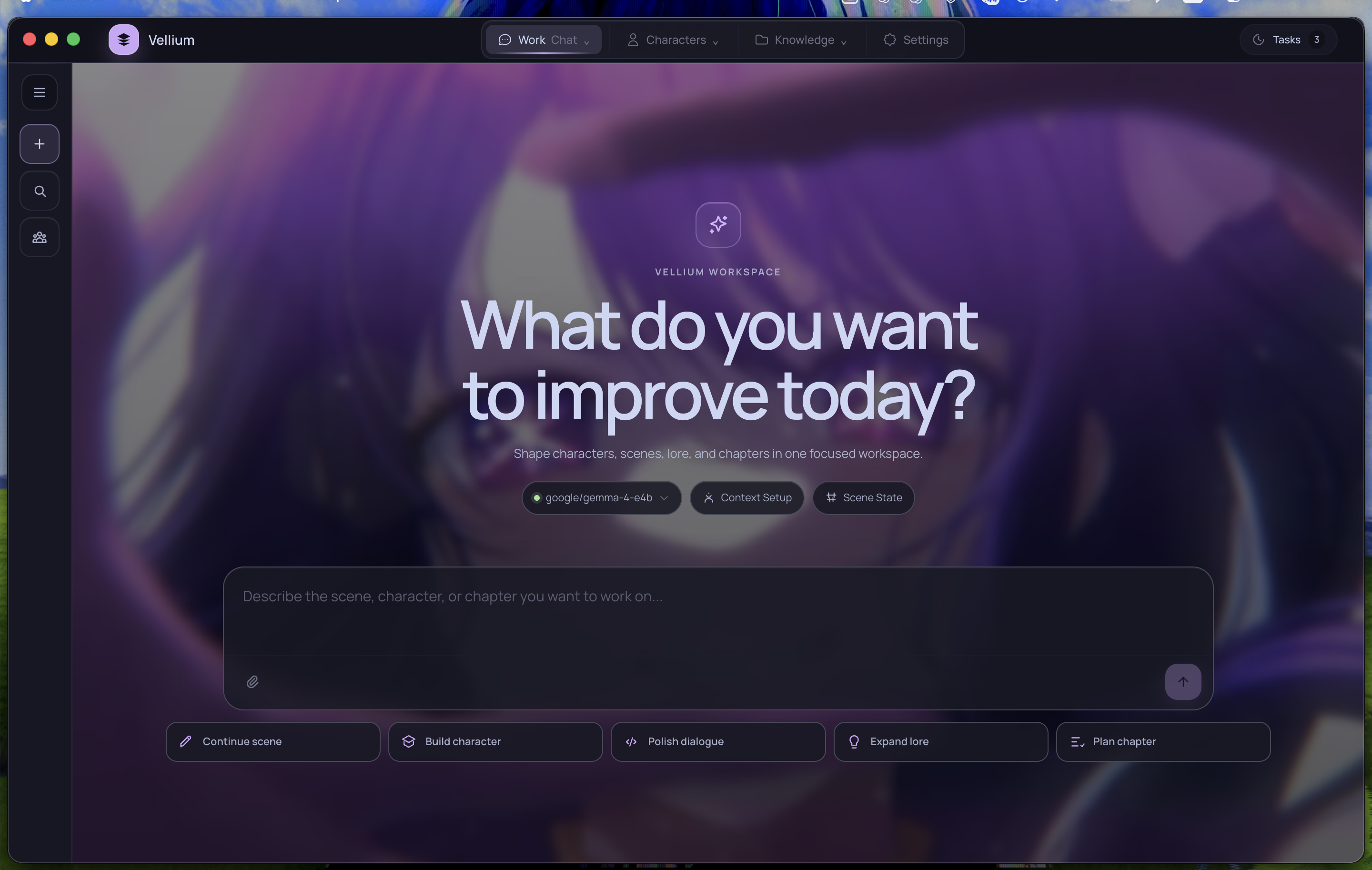 Vellium chat interface