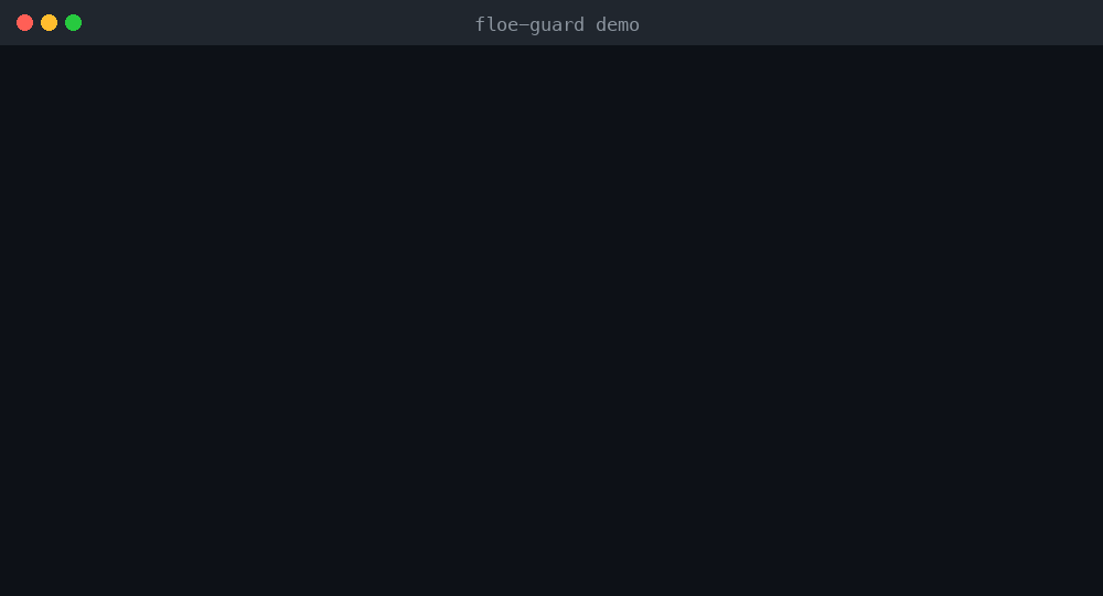 floe-guard hard-stopping a runaway loop before it crosses a $0.10 ceiling