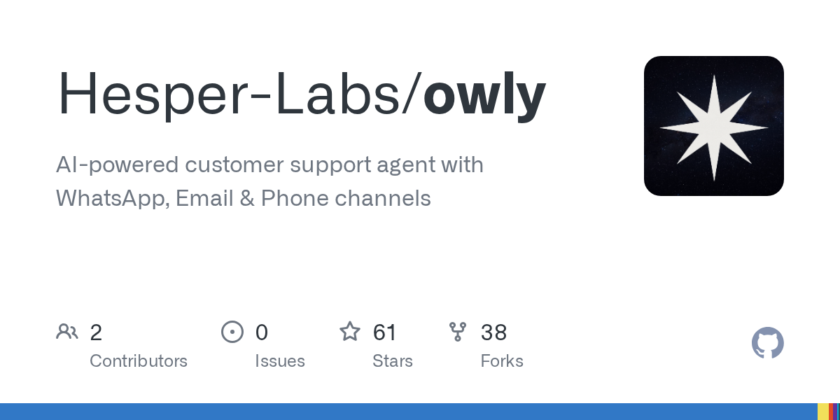 Owly: Self-Hosted AI Customer Support for WhatsApp, Email & Voice