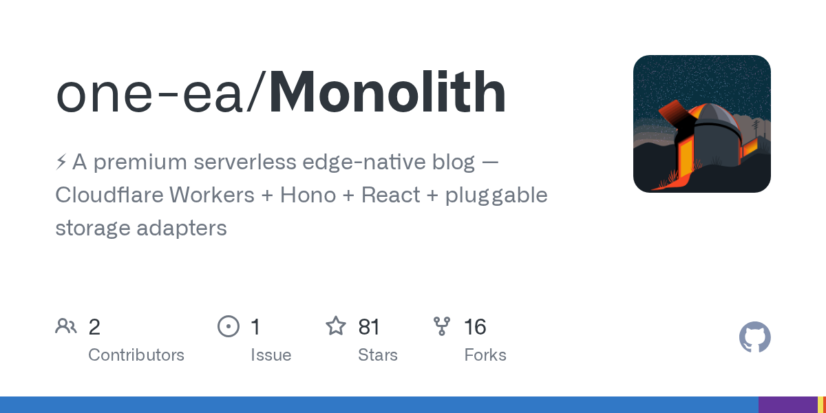 Monolith: The Self-Hosted Serverless Blog You Actually Control