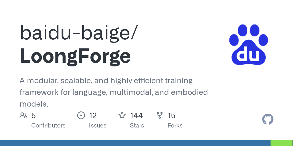 LoongForge: A modular, scalable, and highly efficient training framework for ...