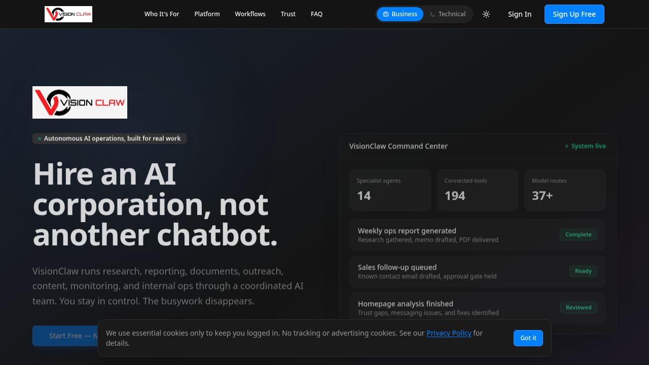 VisionClaw-Agent-Public-Release: Open-source multi-tenant AI agent workspace ...
