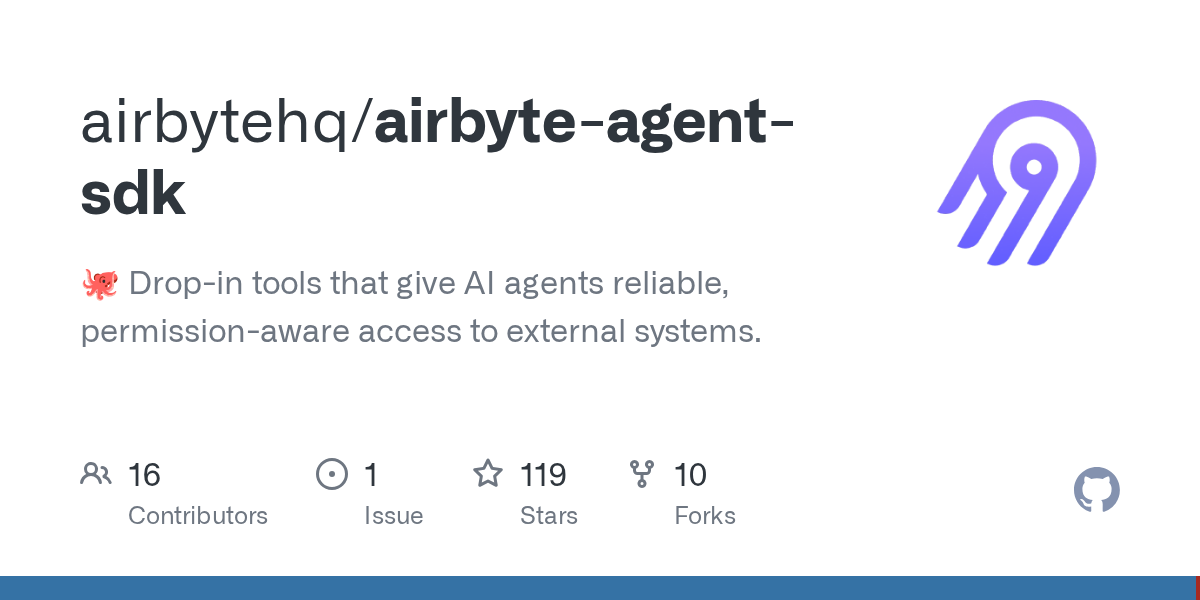 airbyte-agent-sdk: Drop-in tools that give AI agents reliable, permission-awa...
