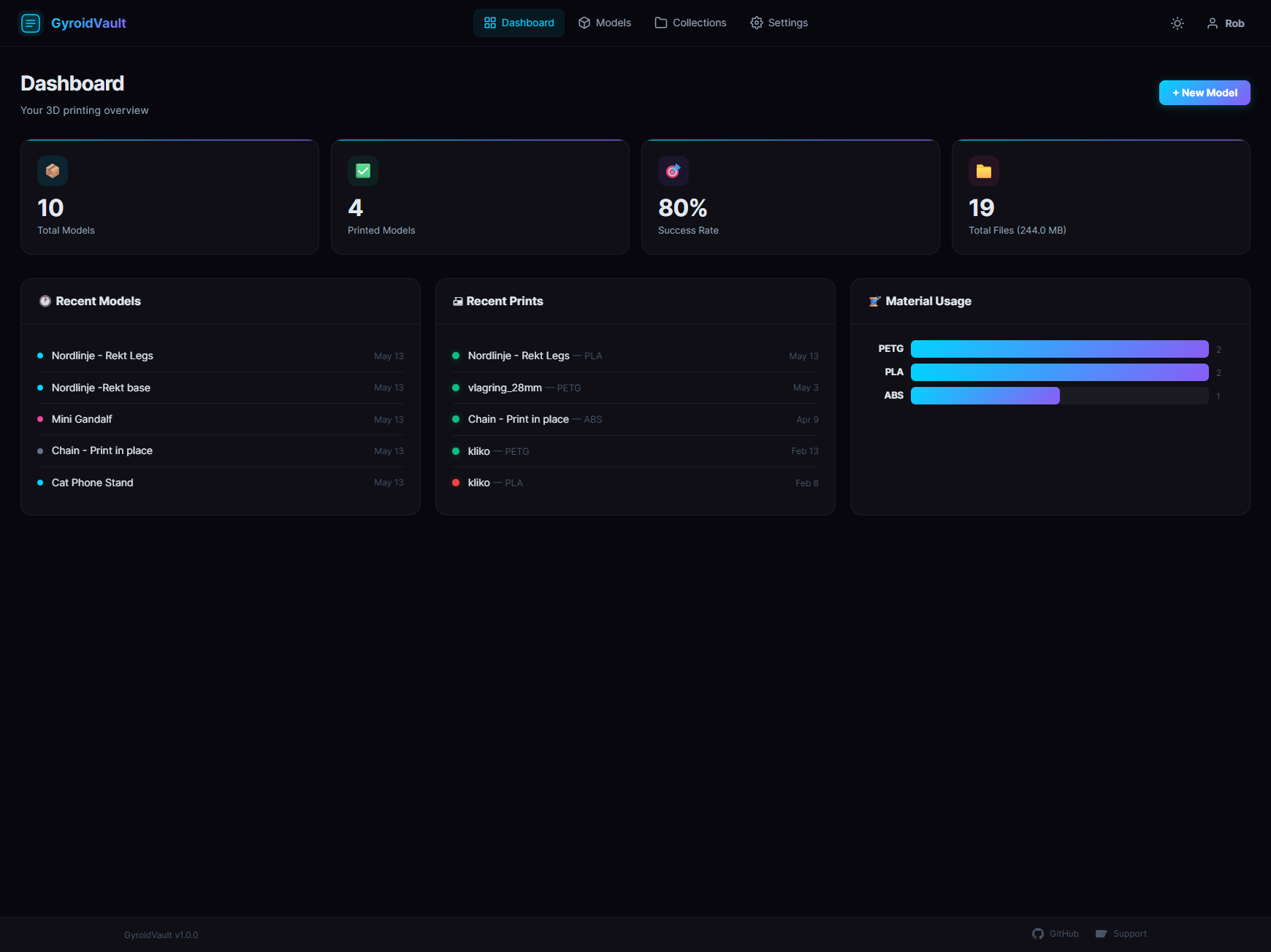 TeeCodeDev/GyroidVault: **GyroidVault** is a self-hosted 3D model library and print manager. It