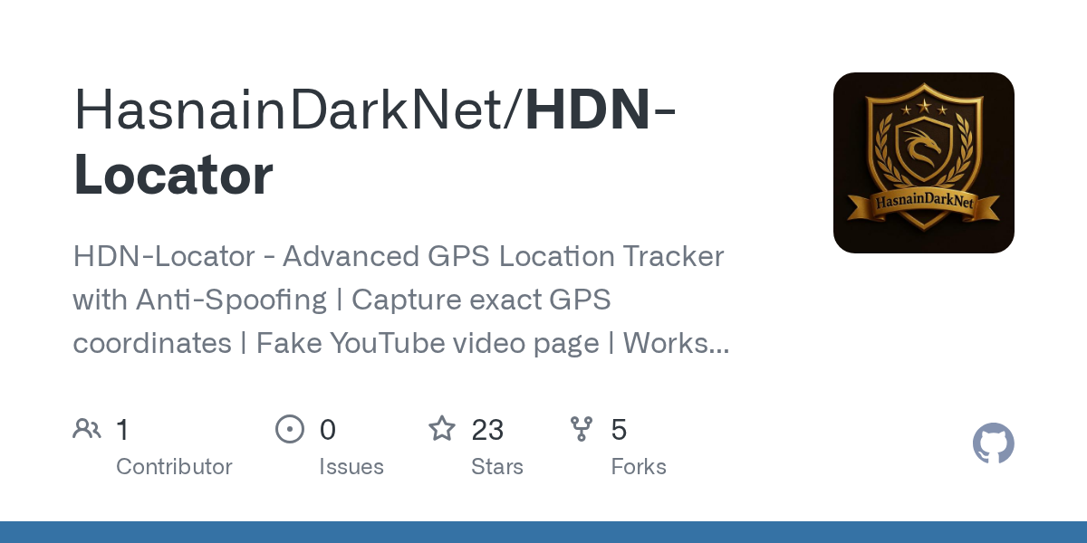 HasnainDarkNet/HDN-Locator: hDN-Locator - Advanced GPS Location Tracker with Anti-Spoofing | Ca