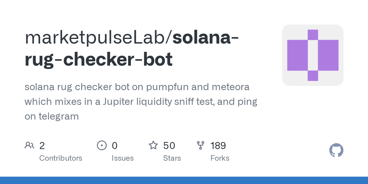 marketpulseLab/solana-rug-checker-bot: **Catch the red flags while you live your life.** This l