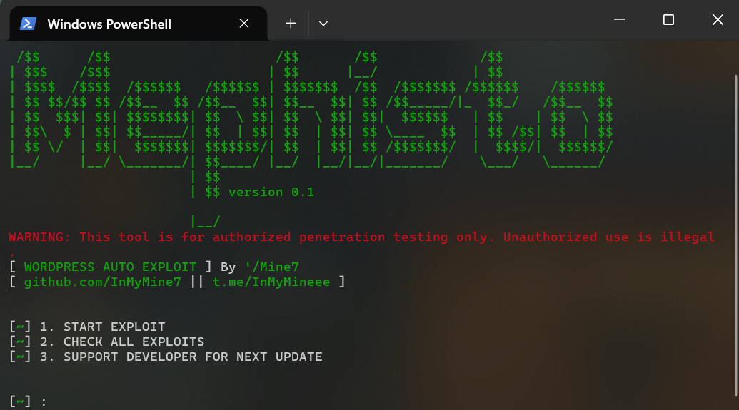 InMyMine7/Mephisto: **WordPress Vulnerability Scanner & Exploitation Framework**