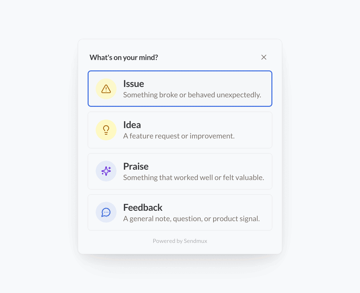 Sendmux/website-feedback-widget: self-hosted tool for developers and homelabbers