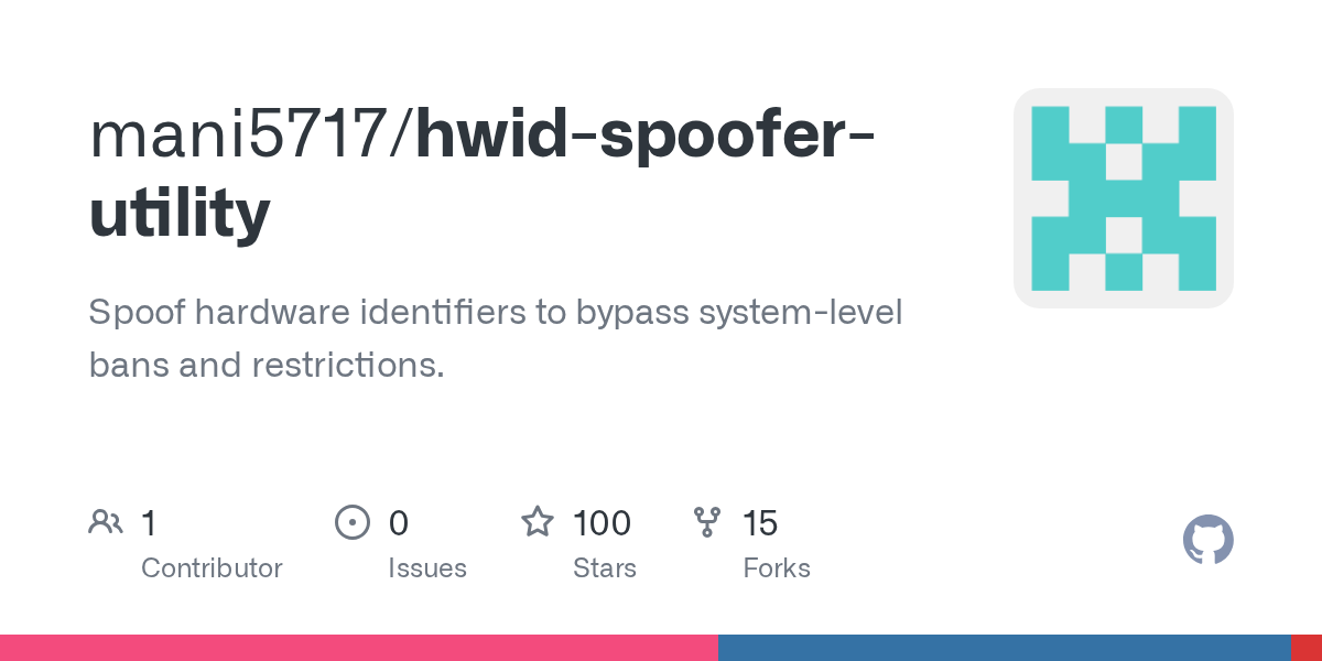 mani5717/hwid-spoofer-utility: lightweight self-hosted alternative for tinkerers