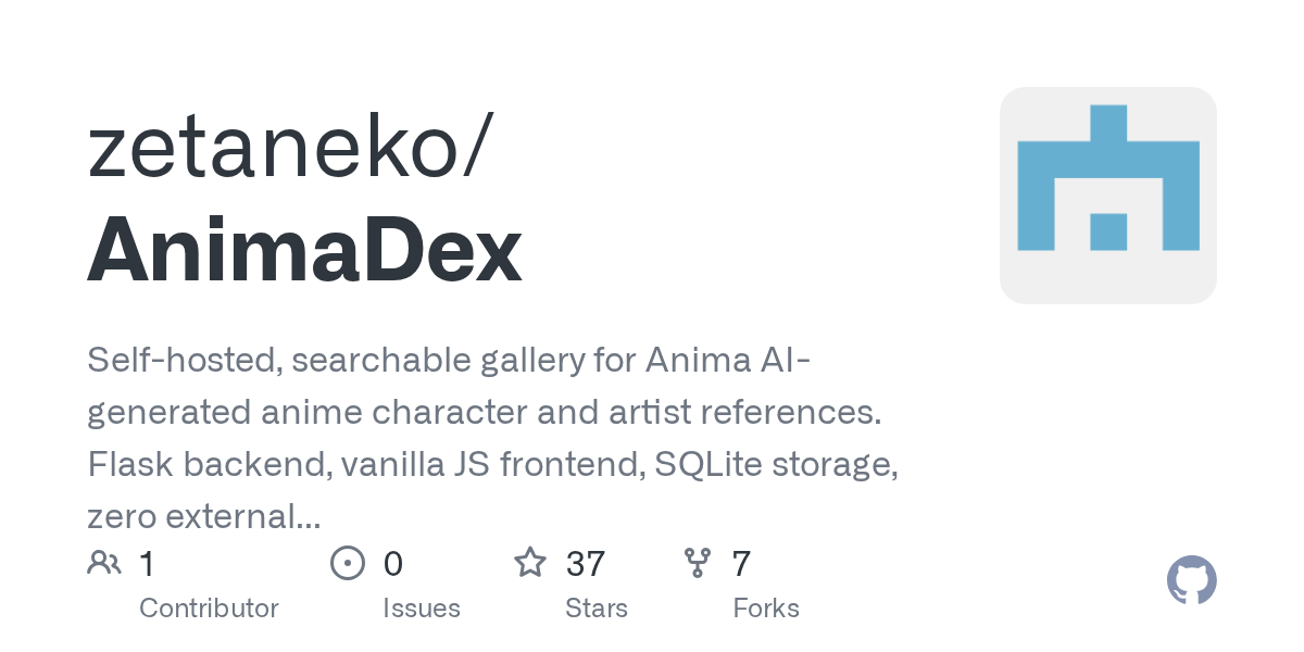 zetaneko/AnimaDex: self-hosted tool for developers and homelabbers