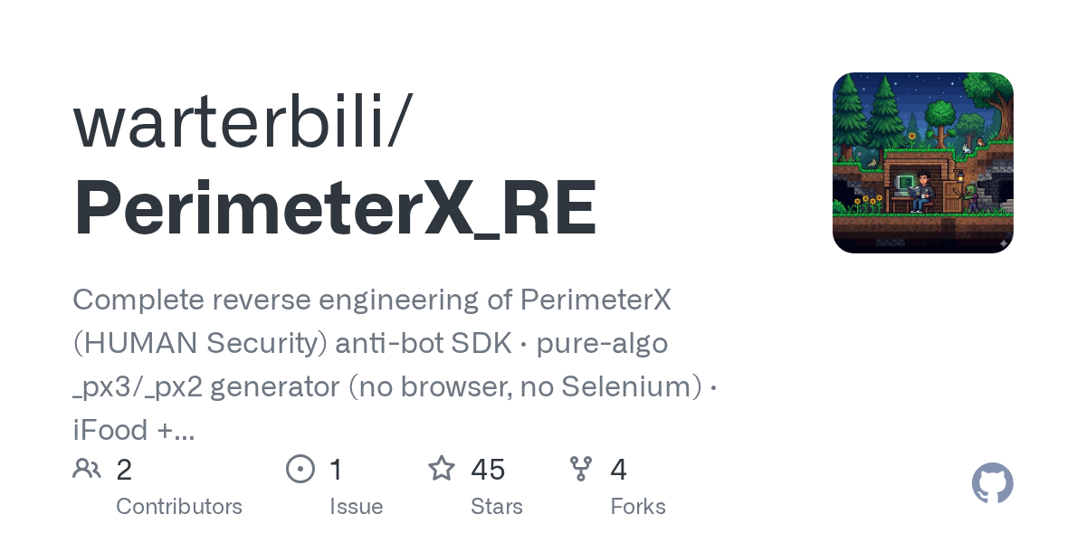 warterbili/PerimeterX_RE: an open-source tool on GitHub for self-hosters