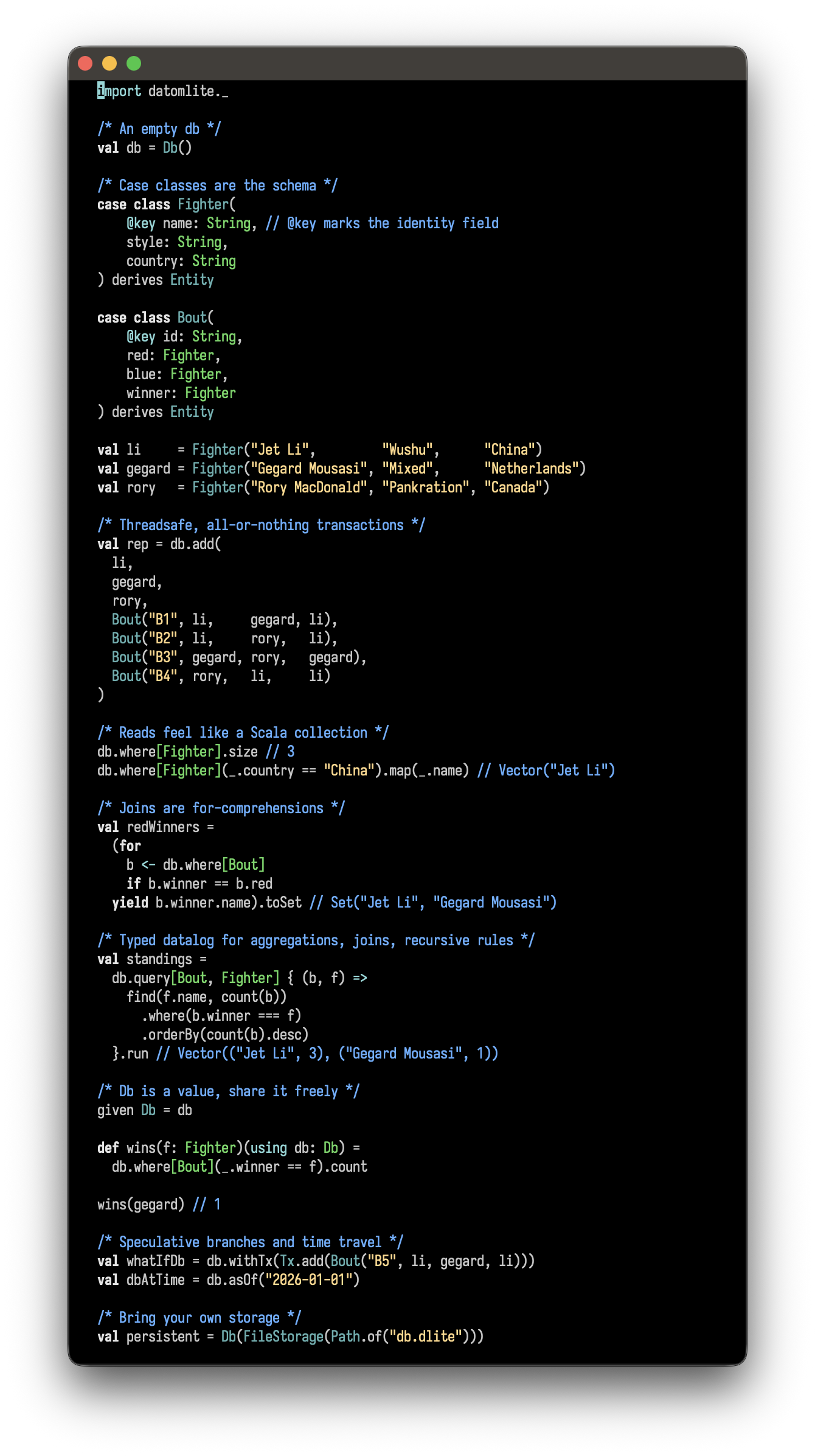 mattlianje/datomlite: lightweight self-hosted alternative for tinkerers