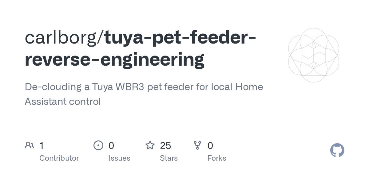 carlborg/tuya-pet-feeder-reverse-engineering: lightweight self-hosted alternative for tinkerers
