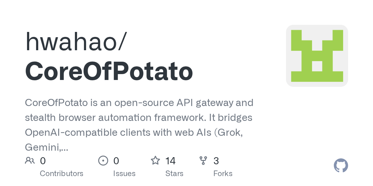 hwahao/CoreOfPotato: lightweight self-hosted alternative for tinkerers