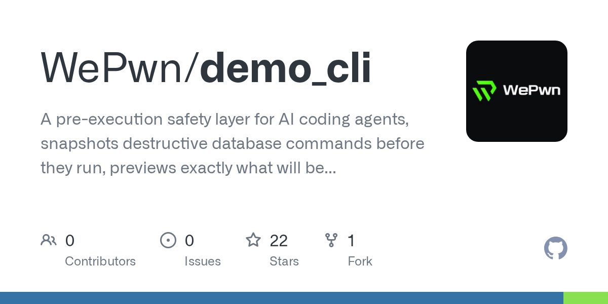 WePwn/demo_cli: an open-source tool on GitHub for self-hosters