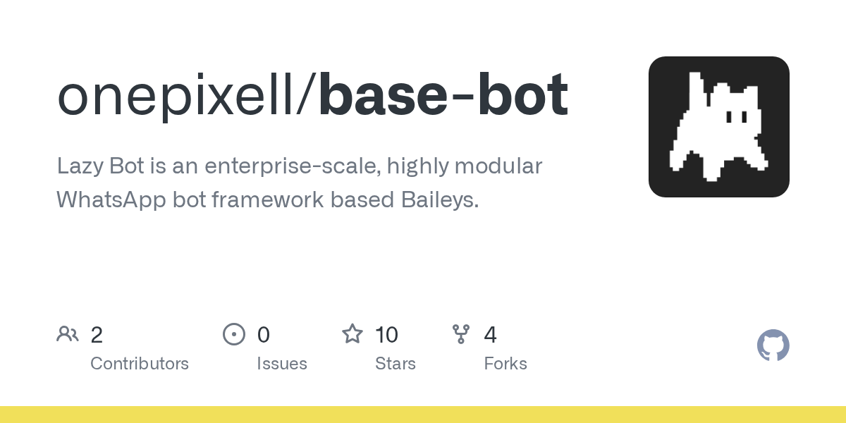 onepixell/base-bot: an open-source tool on GitHub for self-hosters