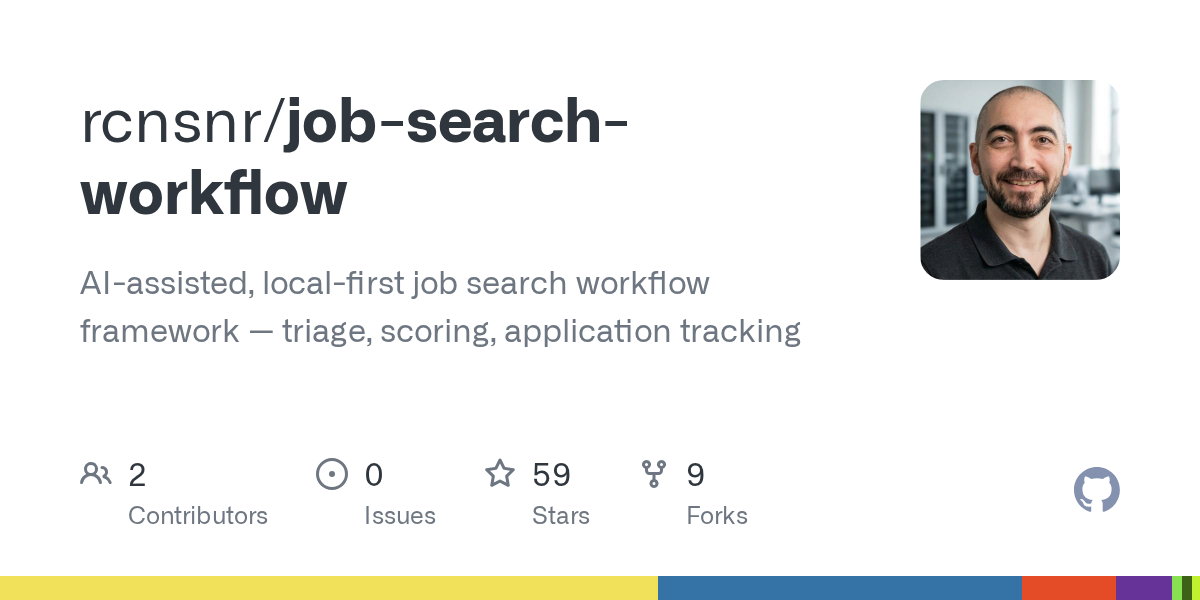 rcnsnr/job-search-workflow: job Search Workflow Public Framework