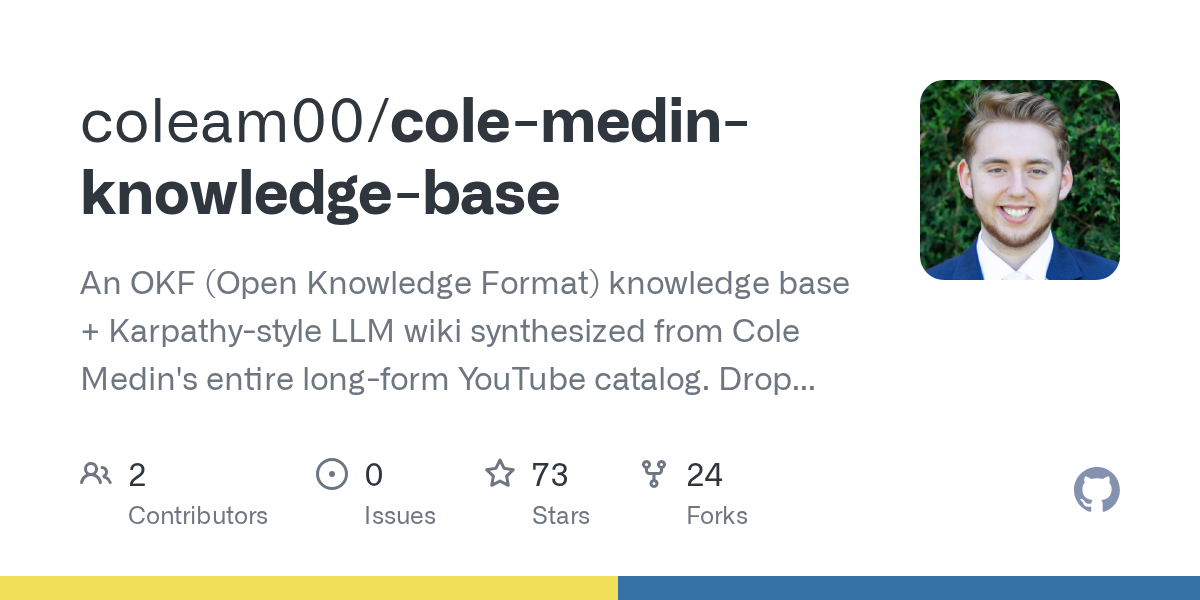coleam00/cole-medin-knowledge-base: cole Medin - AI Knowledge Base
